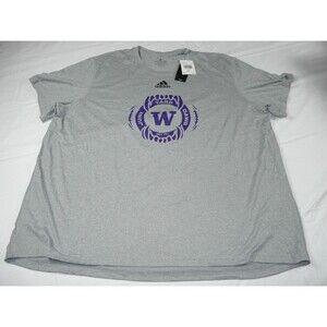 UW Washington Huskies Adidas Gray T Shirt 206 Junk Yard Dawg Men's XXXL 3XL NWT